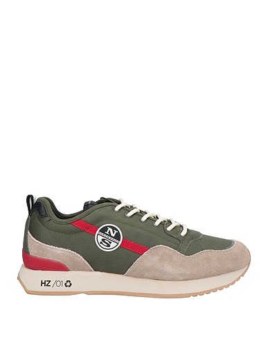 NORTH SAILS Sneakers Military green Textile fibres, Leather