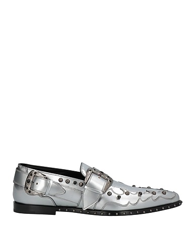 DOLCE&GABBANA Loafers Silver Soft Leather