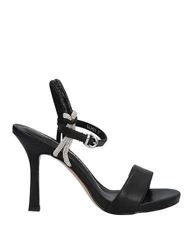 LUCIANO BARACHINI Sandales Noir Cuir