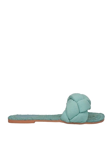 LAMÉ Sandals Sky blue Textile fibers