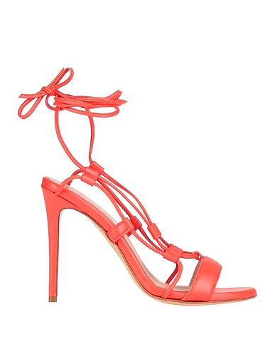 ANNA F. Sandals Orange Soft Leather