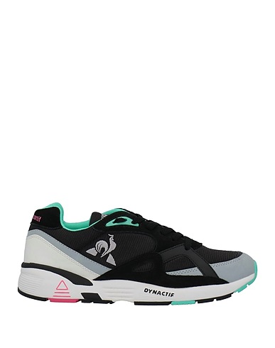 LE COQ SPORTIF Sneakers Black Textile fibers, Soft Leather