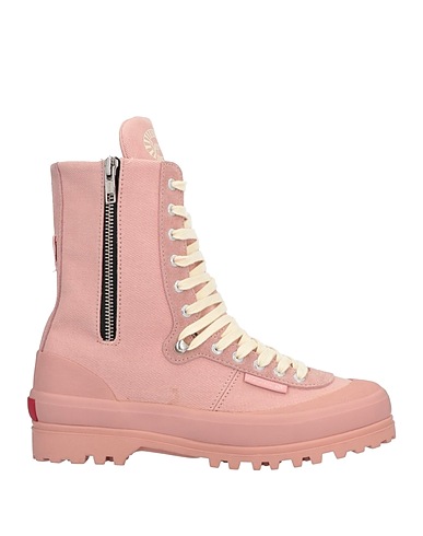 SUPERGA Ankle boot Pink 80% Cotton, 20% Leather