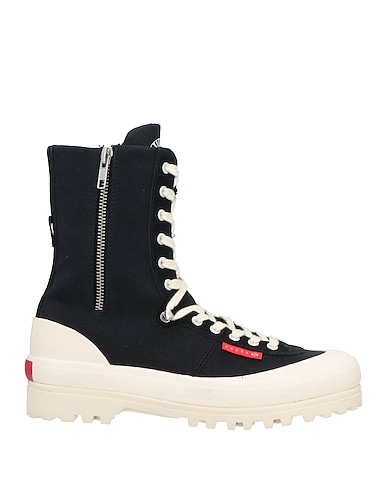 SUPERGA Stivaletti Nero 80% Cotone, 20% Pelle