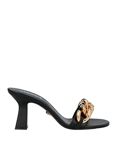 VERSACE Sandals Black Calfskin