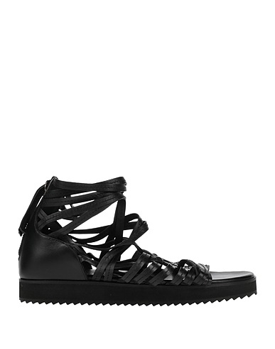 MARCELO BURLON Sandals Black Soft Leather