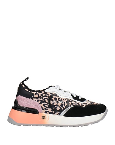 CAFèNOIR Sneakers Black Leather, Textile fibers