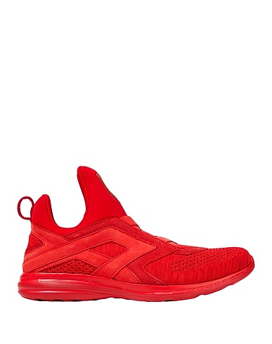 APL ATHLETIC PROPULSION LABS Sneakers Red Leather, Textile fibers