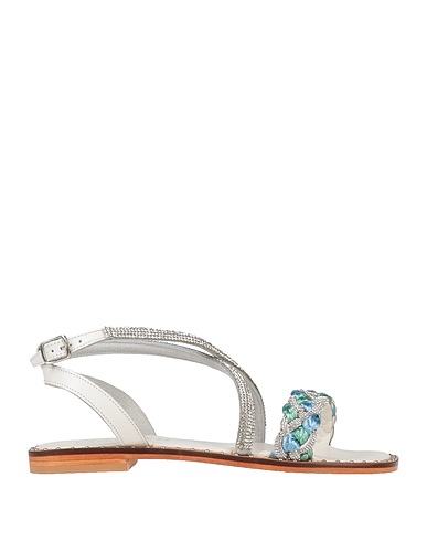 CAFèNOIR Sandals Azure Soft Leather, Textile fibres