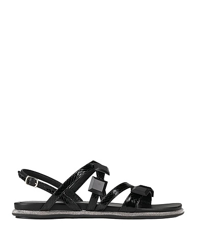 CAFèNOIR Sandals NERO Textile fibres