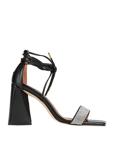 CAFèNOIR Sandals Black Textile fibers