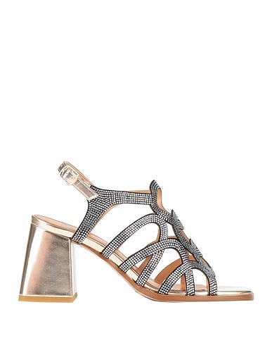 CAFèNOIR Sandals Platinum Textile fibres