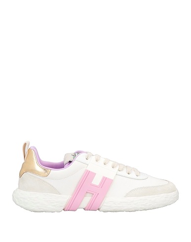 HOGAN Sneakers White Leather, Textile fibers