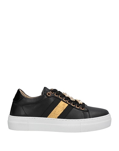 TSD12 Sneakers Black Soft Leather, Textile fibers