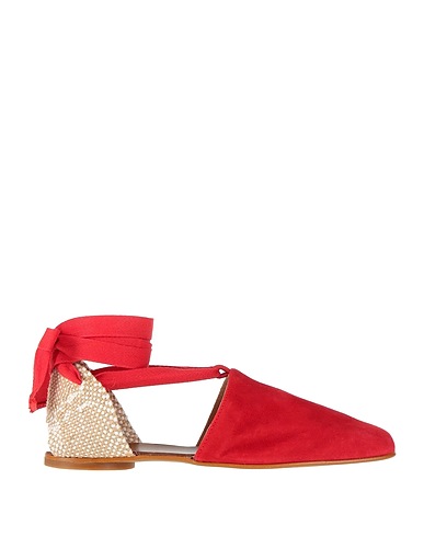 CASTAÑER Espadrillas Rosso Pelle, Fibre tessili