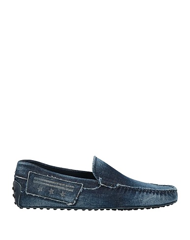 TOD'S Loafers Midnight blue Textile fibers