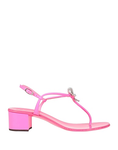 GIUSEPPE ZANOTTI Flip flops Fuchsia Leather