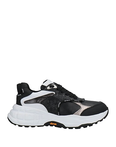 LIU •JO Sneakers Black Soft Leather, Textile fibres