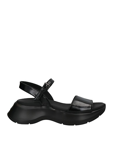 HOGAN Sandals Black Soft Leather