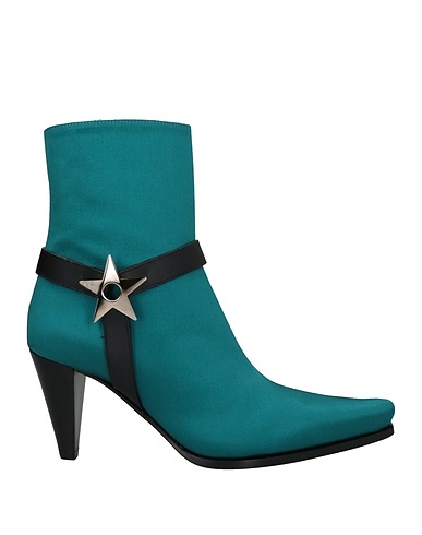 GIUSEPPE ZANOTTI Ankle boot Deep teal Textile fibers, Soft Leather