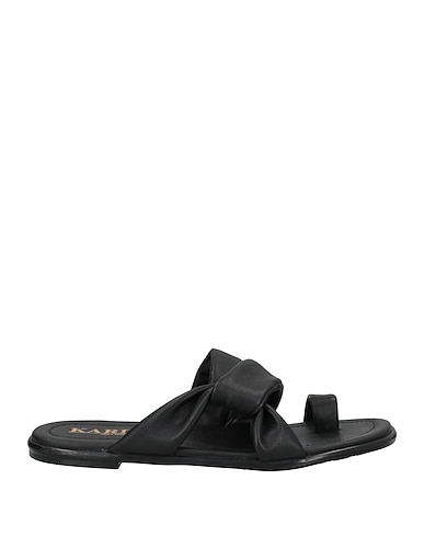 KARIDA Flip flops Black Leather