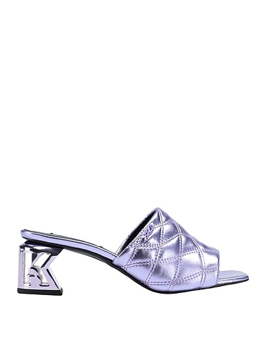 KARL LAGERFELD Sandals K-BLOK SQUARE TOE SLIDE
 Mauve 100% Goat skin