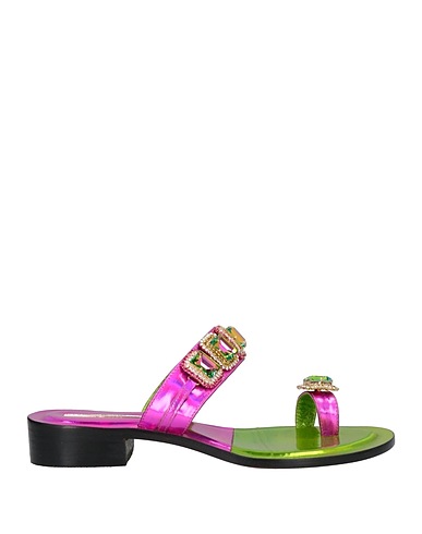 PAOLA FIORENZA Flip flops Fuchsia Soft Leather