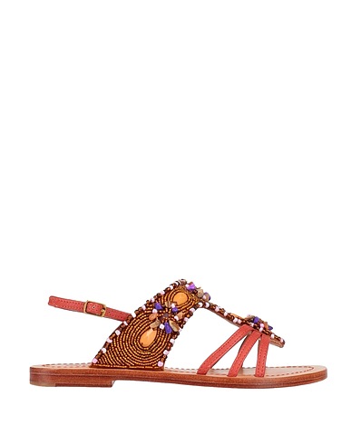 MALÌPARMI Sandals Rust Textile fibres