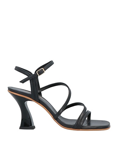 BRUGLIA Sandals Black Soft Leather
