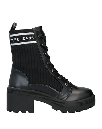 PEPE JEANS ショートブーツ ブラック 紡績繊維