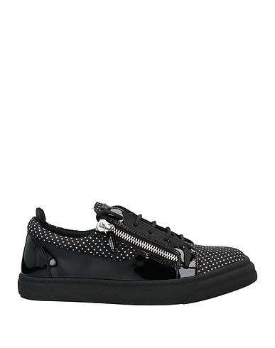 GIUSEPPE ZANOTTI Sneakers Black Soft Leather, Textile fibers