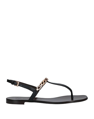 GIUSEPPE ZANOTTI Flip flops Black Soft Leather