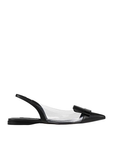 SERGIO ROSSI Footwear Black Leather, PVC - Polyvinyl chloride