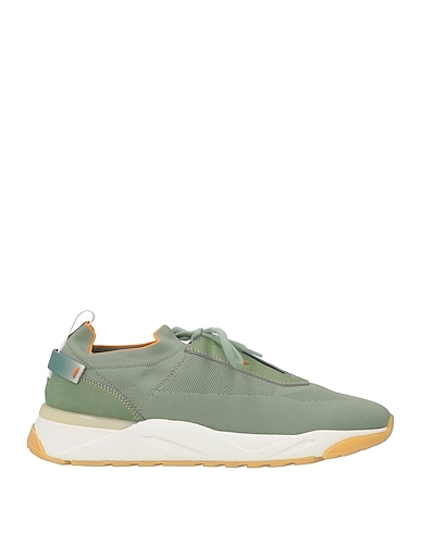 SANTONI Sneakers INNOVA BY SANTONI Sage green Technical fibres, Soft Leather