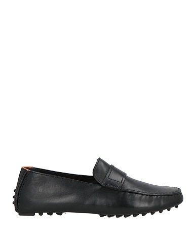 SANTONI Loafers Black Leather