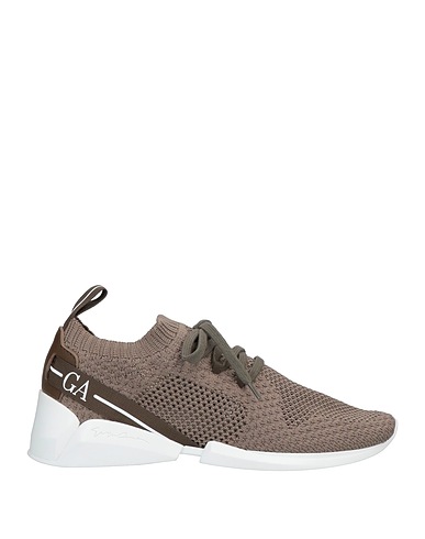 GIORGIO ARMANI Sneakers Khaki Fibre tessili, Pelle