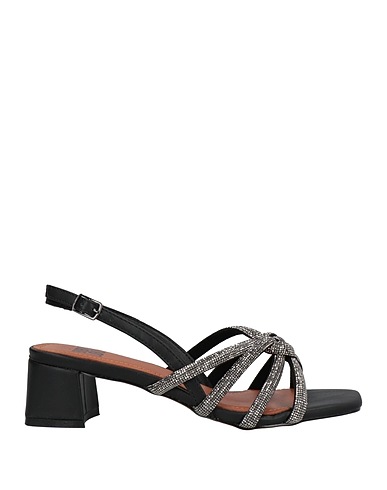 BIBI LOU Sandals Black Textile fibres