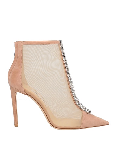 JIMMY CHOO Stiefelette Hellrosa Leder, Gewebefasern