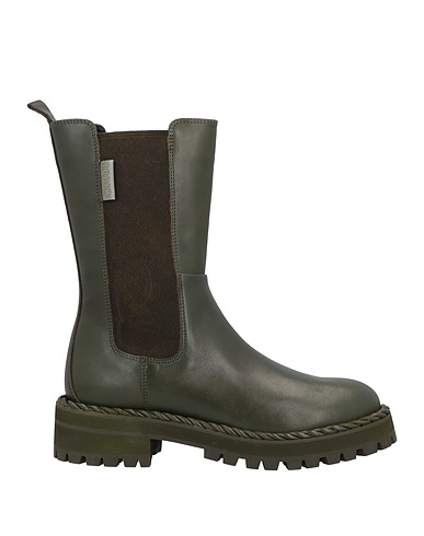 LIU •JO Ankle boot Dark green Calfskin