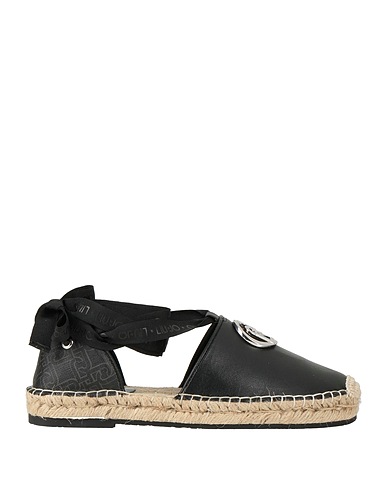 LIU •JO Espadrilles Black Soft Leather, Textile fibres