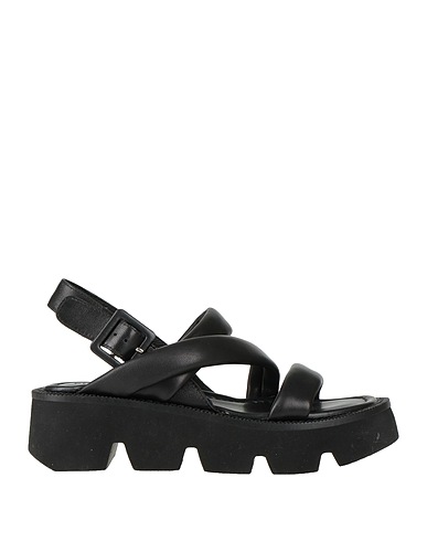 EMANUÉLLE VEE サンダル ブラック 革