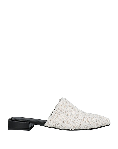 DANIELE ANCARANI Mules and clogs White Textile fibers