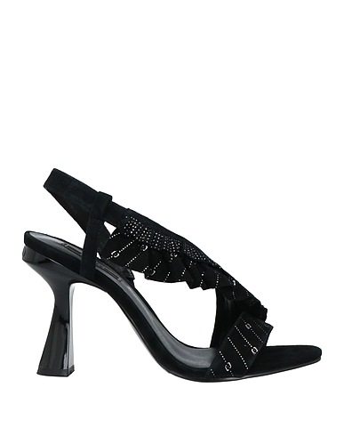 LIU •JO Sandals Black Goat skin