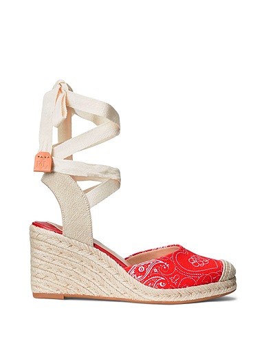 LAUREN RALPH LAUREN Espadrilles Red Textile fibers, Jute