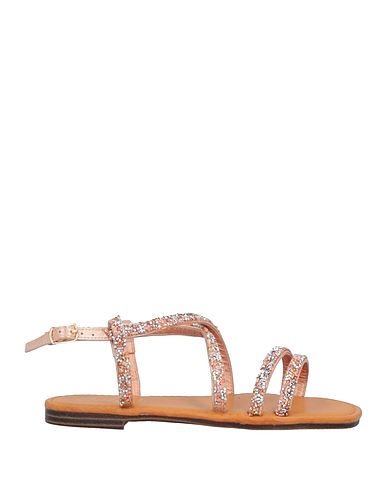CRISTIN Sandals Copper Textile fibres