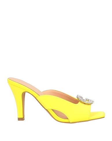 GAëLLE Paris Sandals Yellow Textile fibres