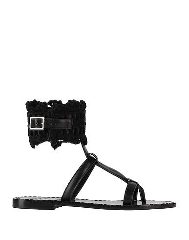 PINKO Infradito Nero Pelle, Fibre tessili