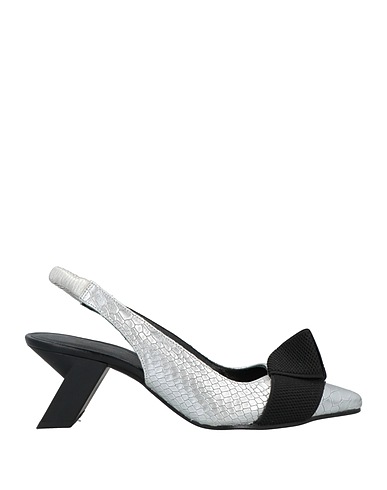 DANIELE ANCARANI Court Silver Soft Leather, Textile fibres