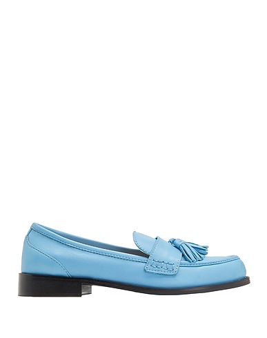 8 by YOOX Loafers LEATHER TASSEL LOAFER
 Pastel blue 100% Ovine leather