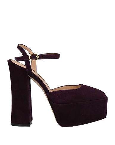 STUART WEITZMAN Pump Plum Leather